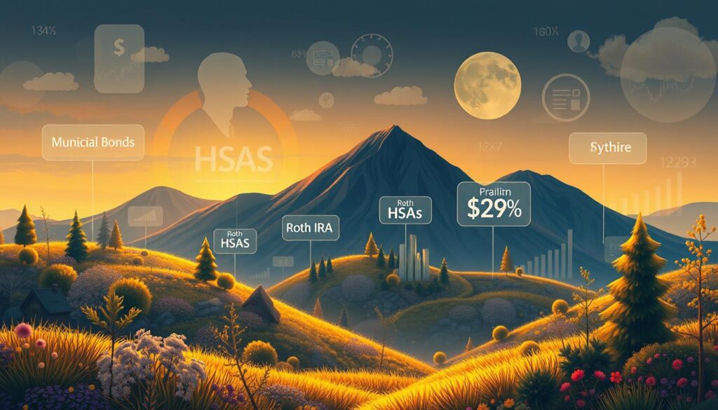 Tax-efficient investments in municipal bonds, HSAs, Roth IRAs, and 529 plans